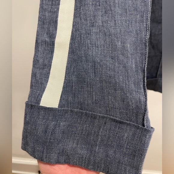 TWP pintuck ribbon cuffed hem trouser pants size 0 - Picture 3 of 8